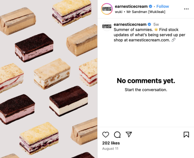 Produkte von Earnest Ice Cream