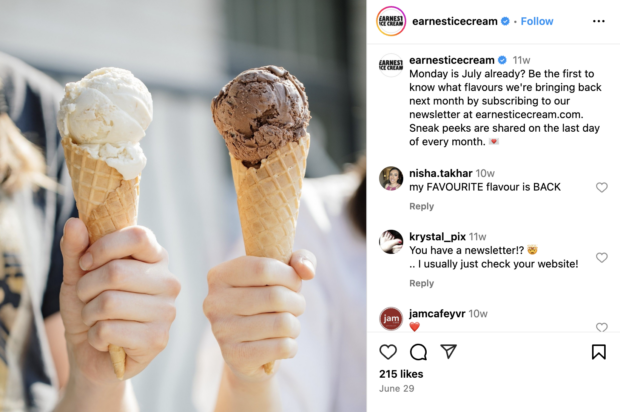 Die Parfums des Monats Juli und ein Ausblick auf den Newsletter von Earnest Ice Cream