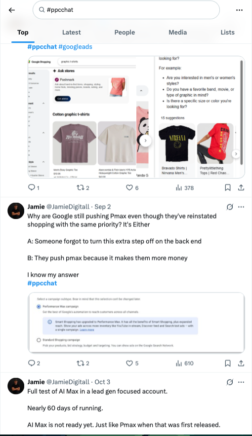 #ppcchat auf X/Twitter