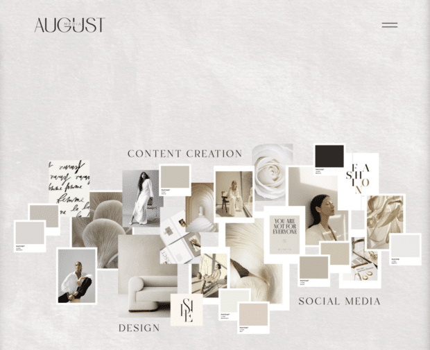 August-Portfolio: Content-Erstellung und Social Media, Design