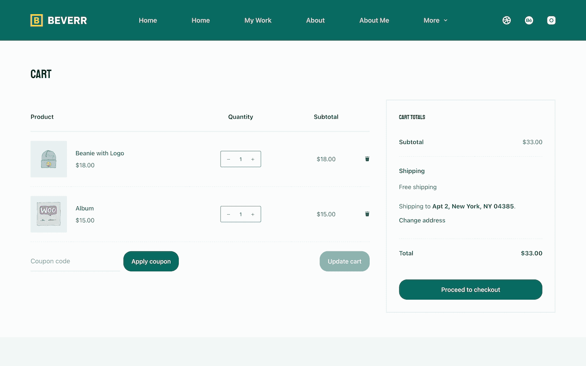 Der standardmäßige WooCommerce-Checkout.