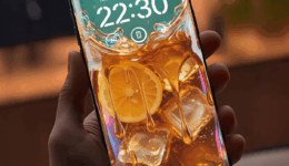 Hintergrundbilder „Tasse mit flüssigem Glas“ für das iPhone